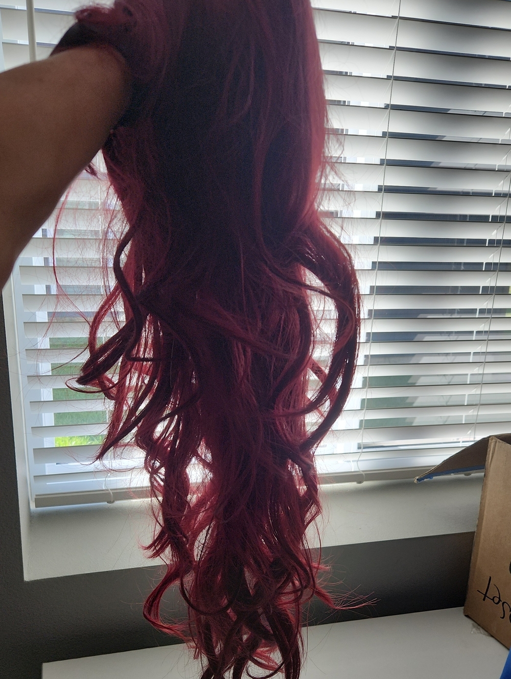 Wavy Burgundy Women’s Hair Extension - Voluminous Clip-In Style